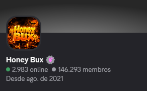 Servidor Honey Bux no Discord